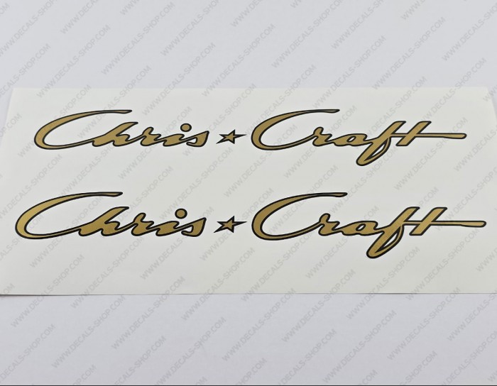 Chris Craft Boat Logo Gold Decals Set of 2 Chris Craft Boat Logo Gold Decals Set of 2